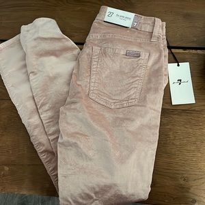 7 for all mankind New blush velvet ankle  jeans